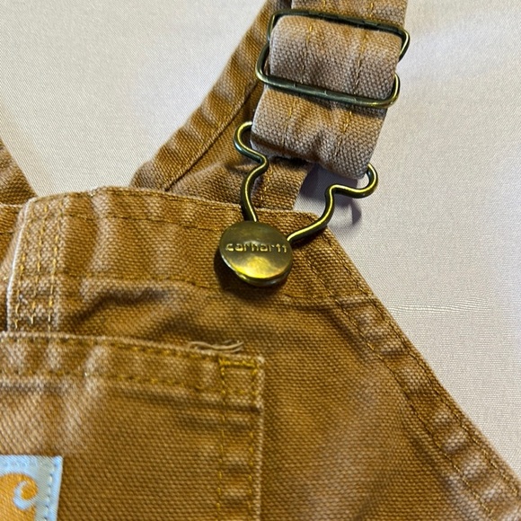 Carhartt Brown Overalls Durable Bib Style - Picture 3 of 9